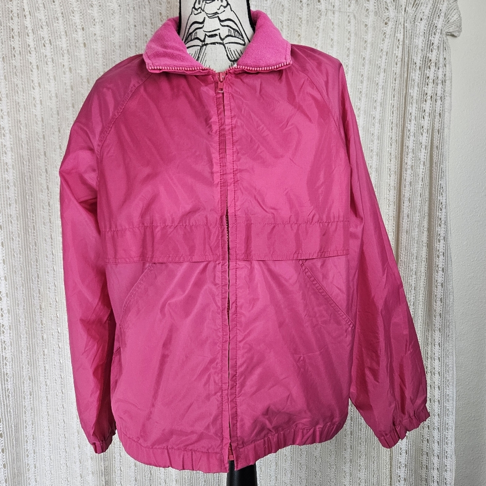 Vintage Pacific Trail Windbreaker Jacket Pink 90s Size Medium